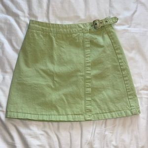 Small light green wrap skirt